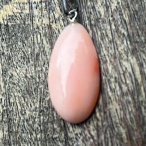 Elegant Pink angel skin coral Pendant Necklace Japan